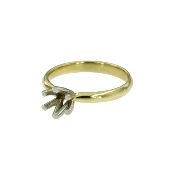 256900100-solitairring-14-karaat-bicolor-goud-vooraanzicht