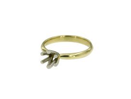 256900100-solitairring-14-karaat-bicolor-goud-vooraanzicht