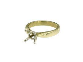 257000100-solitairring-14-karaat-bicolor-goud-vooraanzicht