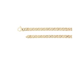 Armband fantasie handgemaakt en massief 4,60 mm 21 cm geelgoud (VIJK004)