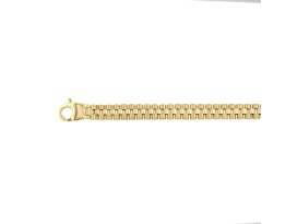 Armband fantasie handgemaakt en massief 6,00 mm 21 cm geelgoud (VIJR001)