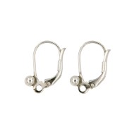 Oorbrichures met bal en open oog zilver