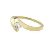 Ring 10 geelgoud zirkonia