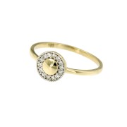 Ring 65 rond geelgoud zirkonia