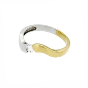 Ring 03 bicolorgoud zirkonia