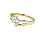 Ring 54 bicolorgoud zirkonia