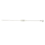 Babyplaatarmband witgoud gourmet 12-14 cm