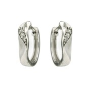 Klapcreool zirkonia wit mat/hoogglans