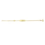 Babyplaatarmband geelgoud gourmet met hart 12-14 cm
