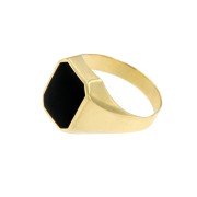 Zegelring Onyx achtkant 