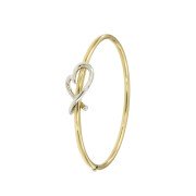 Bangle met hartje bicolor