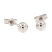 Oorknoppen 25 bal 4 mm witgoud