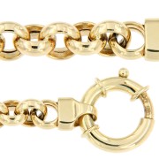 Armband hol jasseron 5 mm geelgoud