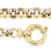 Armband hol jasseron 5 mm bicolorgoud