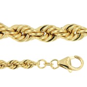 Koord massief collier 60 cm geelgoud 1,50 mm
