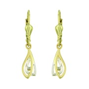 Oorhangers 6 Fantasie Druppels Zirkonia 30 mm