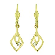 Oorhangers 7 Fantasie Ruit Zirkonia 27 mm