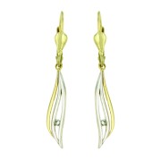 Oorhangers 8 Fantasie Lang Blad Zirkonia 34 mm