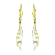 Oorhangers 8 Fantasie Lang Blad Zirkonia 34 mm