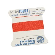 Rijggaren koraalrood nylon