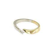Ring 129 bicolor zirkonia