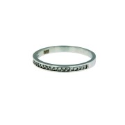 Ring diamant rail D8 HSI 0,10 ct - maat 17,50 witgoud