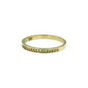 Ring diamant rail D8 HSI 0,10 ct - maat 17,50 geelgoud