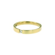 Ring diamant D9 HSI 0,05 ct - maat 17,50 geelgoud