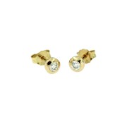 Oorsteker diamant HSI 0,20 ct geelgoud