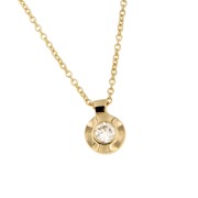 Collier diamant hanger inclusief collier 42-45 cm HSI 0,05 ct geelgoud