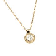 Collier diamant hanger inclusief collier 42-45 cm HSI 0,10 ct geelgoud