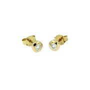 Oorsteker diamant HSI 0,20 ct geelgoud