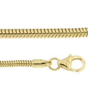 Slangen colliers rond 50 cm geelgoud 1,20 - 1,40 - 1,60mm