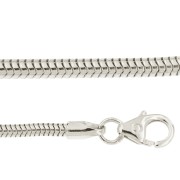 Slangen colliers rond 50 cm witgoud 1,20 - 1,40 mm
