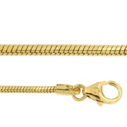 Slangen colliers zeskant 50 cm geelgoud 1,00 - 1,10 mm