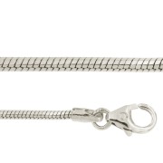 Slangen colliers zeskant 50 cm witgoud 1,00 mm