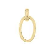 Hanger fantasie ovaal geelgoud 