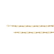 Armband fantasie navette gesloten 4,50 mm 20 cm geelgoud