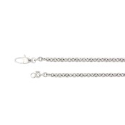 Armband anker dik ovaal 19,50 cm witgoud 