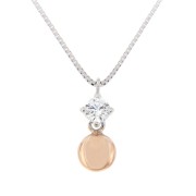 Collier bengelende cirkel zikronia bicolor 